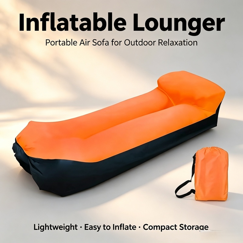 Outdoor Furniture Lounge Chair - Schnell aufblasbarer, wasserdichter Liegestuhl mit Kissen
