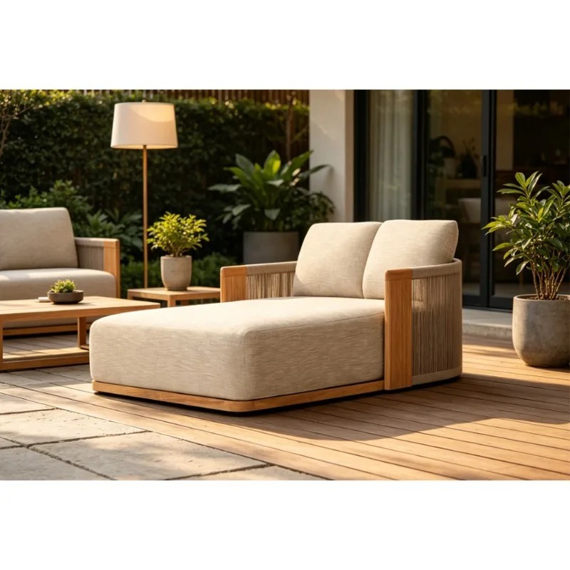Outdoor Furniture Teak Wood - Teakholz-Gartenliege für den Außenbereich, wetterbeständig, für