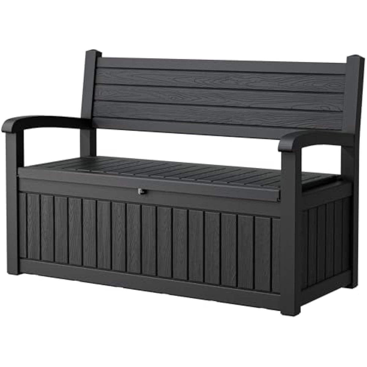 Outdoor Furniture Cushions - 80-Gallonen Outdoor-Aufbewahrungsbank, wasserdichte Terrassenbox aus Kunstharz,