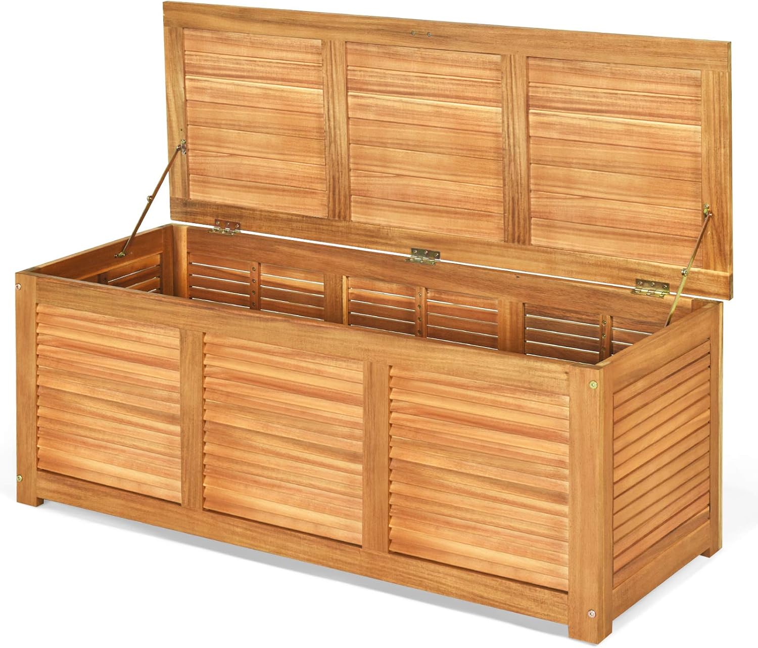 Garden Storage Box - Gartensitzbank aus massivem Akazienholz mit Stauraum,
