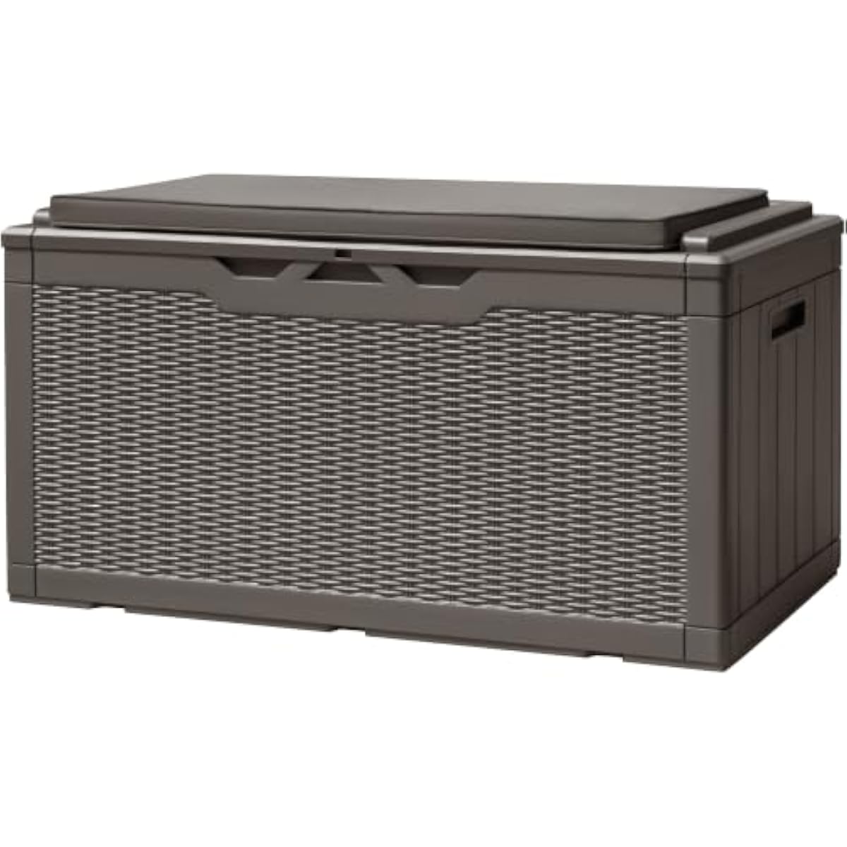Garden Storage Box - 100-Gallonen-Harz-Aufbewahrungsbank mit Kissen, wasserdichter, abschließbarer Outdoor-Aufbewahrungsbehälter