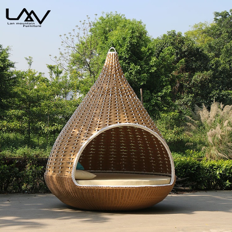 Outdoor Daybed Furniture - Moderne Gartenmöbel Hotel Schwimmbad Strand Korbgeflecht