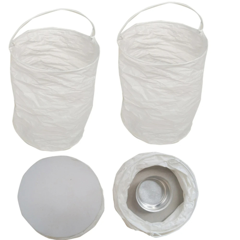 Outdoor Furniture Iron - 4 Stück DIY weiße gerade Papierlaternenlichter