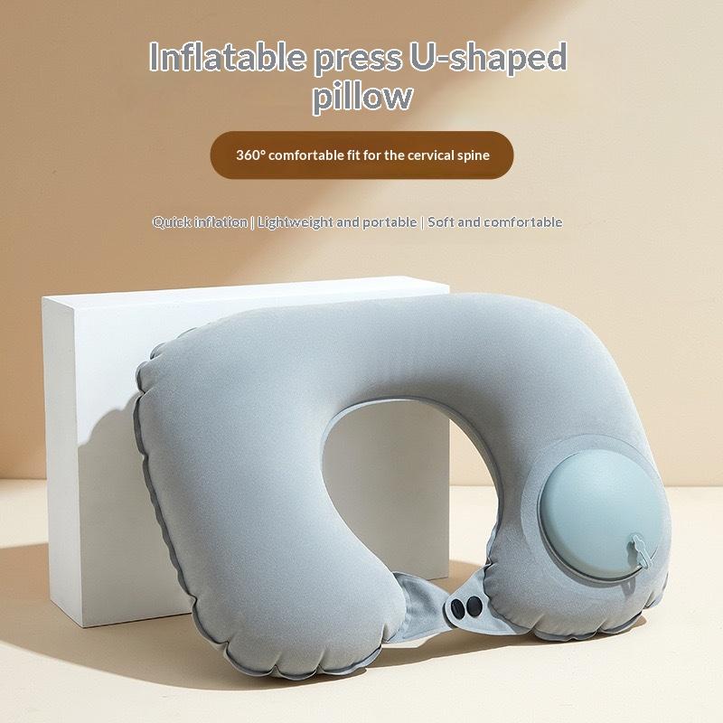 Outdoor Furniture Pillows - Selbstaufblasbares, faltbares Nackenkissen für Geschäftsreisen, Camping