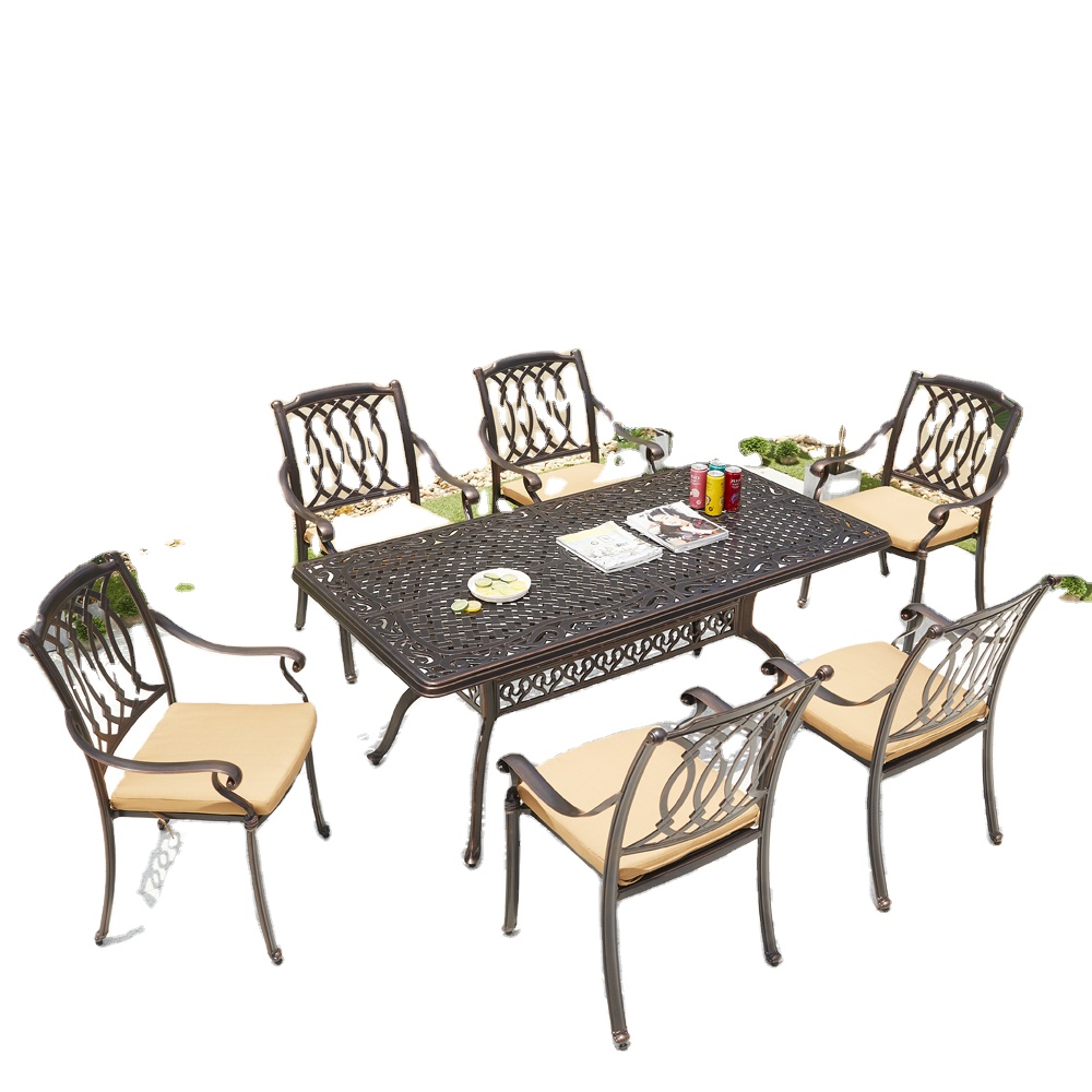 Outdoor Furniture From China - Modernes Gartenmöbel-Set aus Aluminiumguss, Langlebige Metall-Outdoor-Möbel