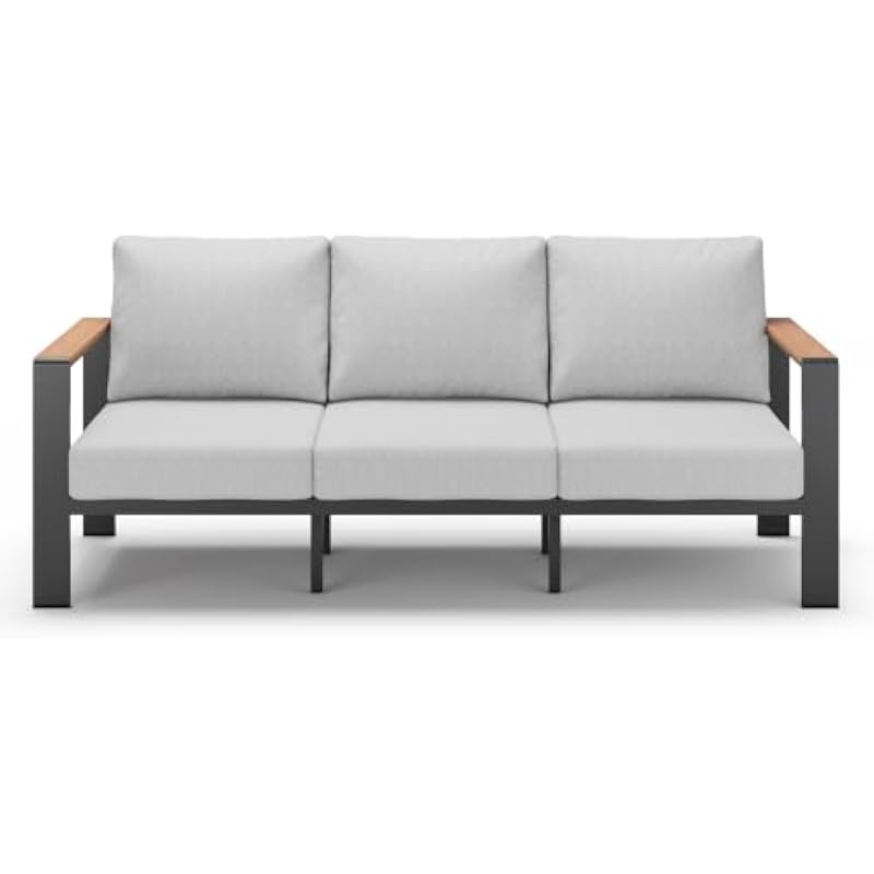 Outdoor Furniture Quick Dry - Modernes 3-teiliges Outdoor-Sofa-Set – Übergroßer, wetterfester