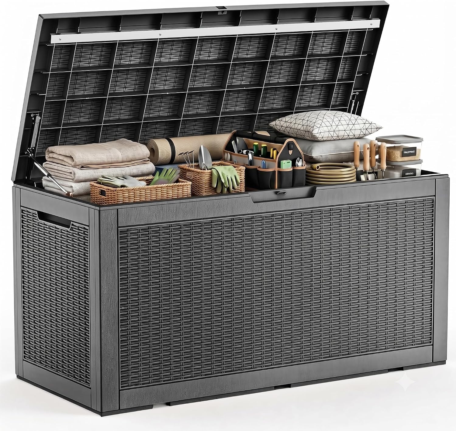 Outdoor Furniture Cushions - Große wasserdichte Aufbewahrungsbox aus Kunstharz für