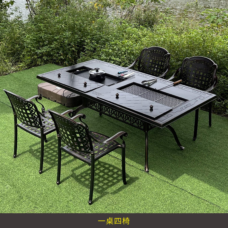 Outdoor Furniture Iron - Terrasse, Garten, Balkon, Außenhof, Freizeitvilla, Tisch