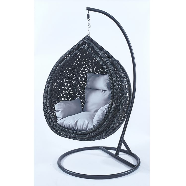 Outdoor Furniture India - Stehender schwarzer, doppelt faltbarer 2-Sitzer wasserdichter