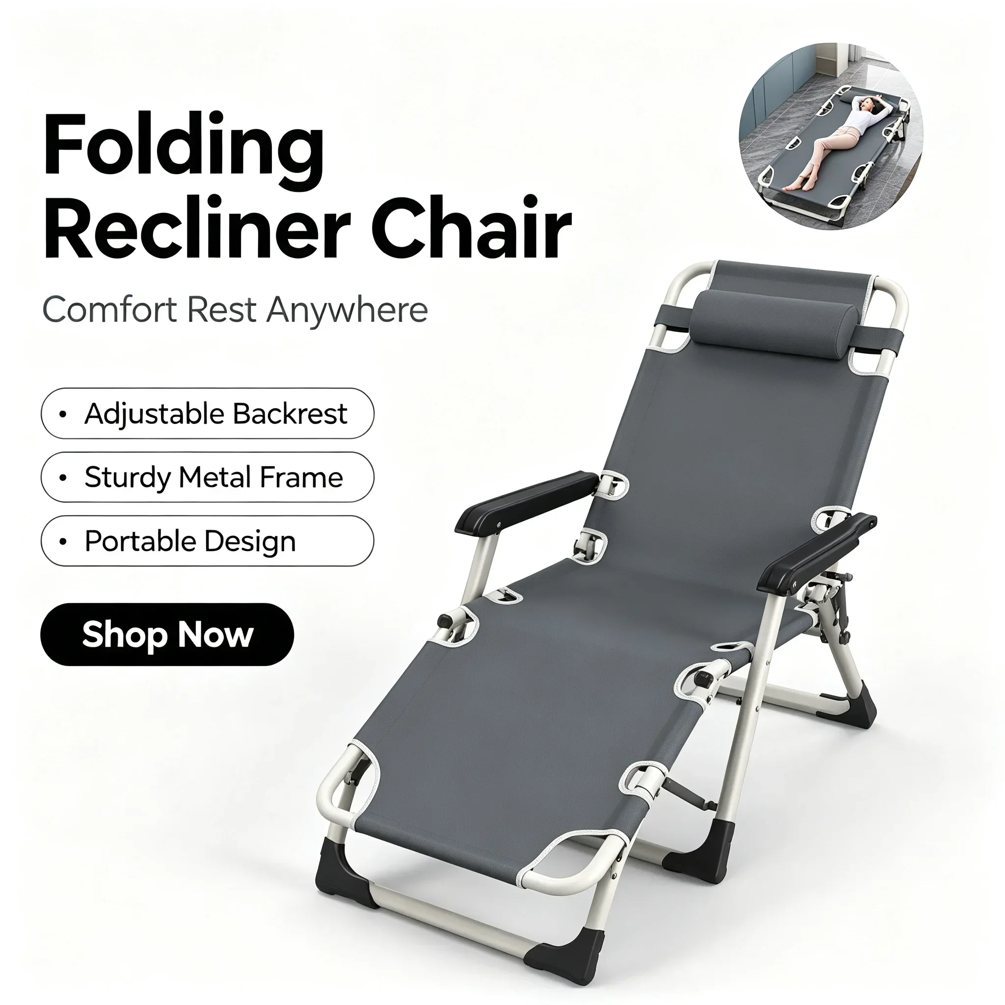 Büro-Lunch-Stuhl, klappbarer L – Outdoor Furniture Lounge Chair Bewertung und Preis