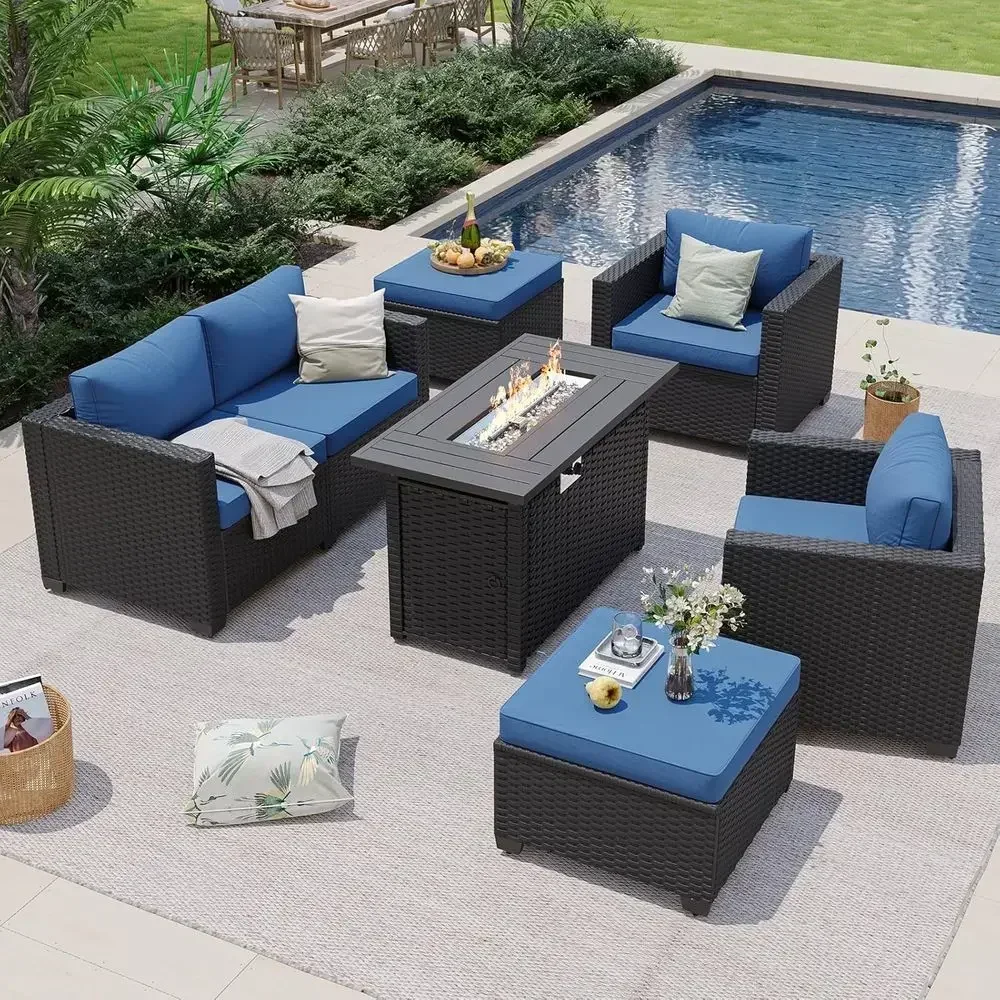 6-Sitzer Outdoor-Terrassenmöbe – Outdoor Furniture With Fire Pit Bewertung und Preis