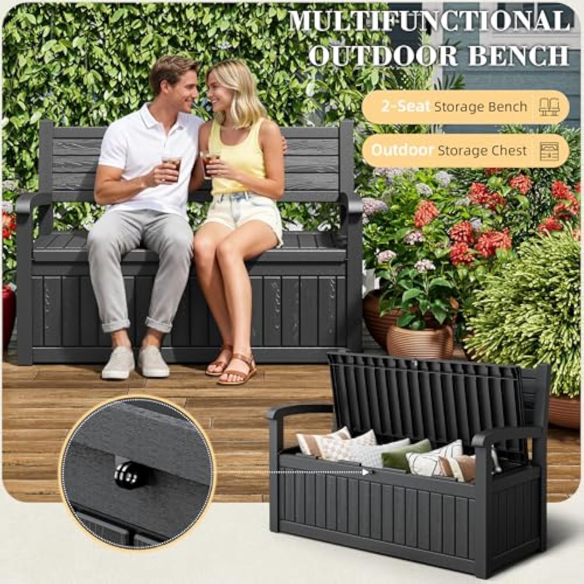 80-Gallonen Outdoor-Aufbewahru – Outdoor Furniture Cushions Bewertung und Preis