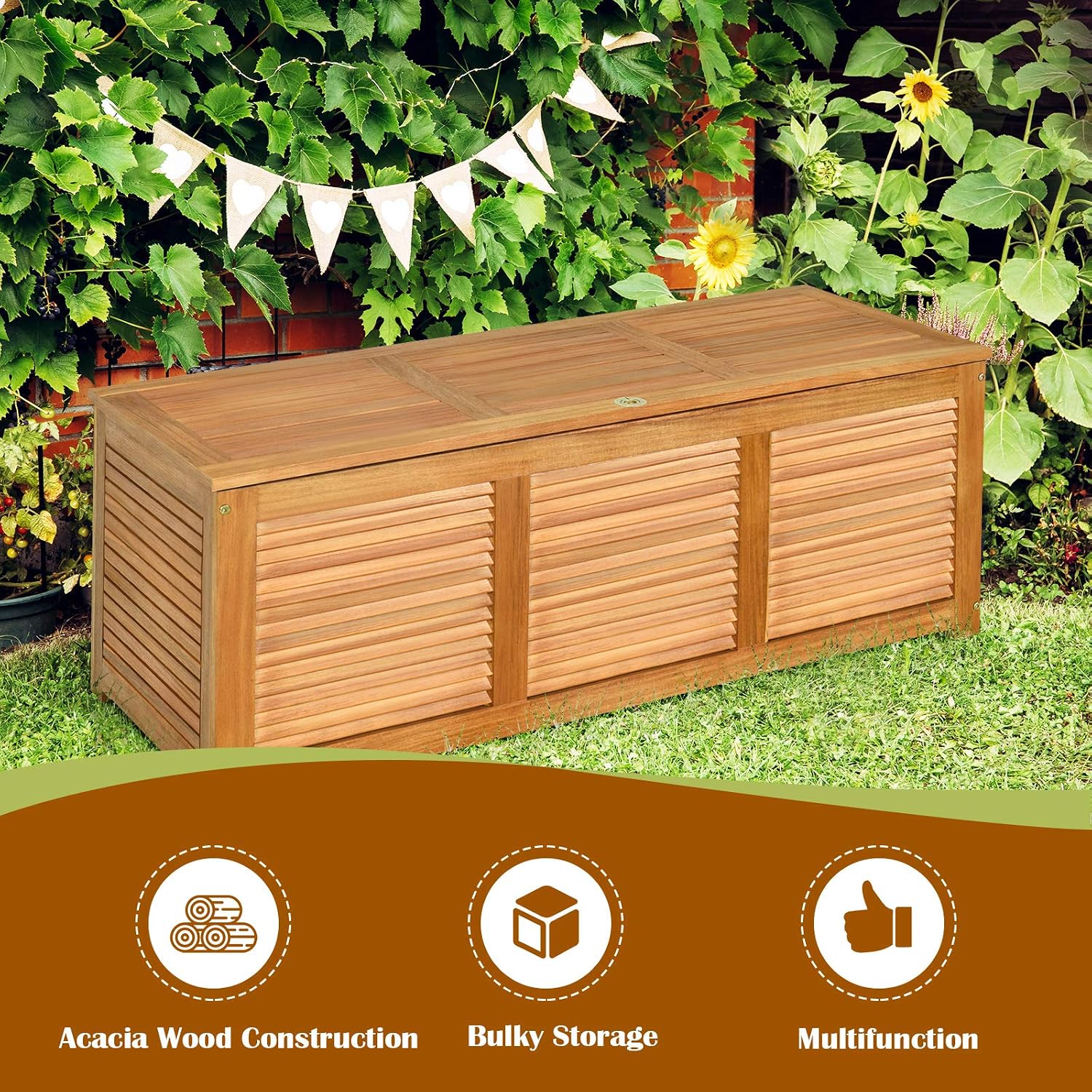 Gartensitzbank aus massivem Ak – Garden Storage Box Bewertung und Preis