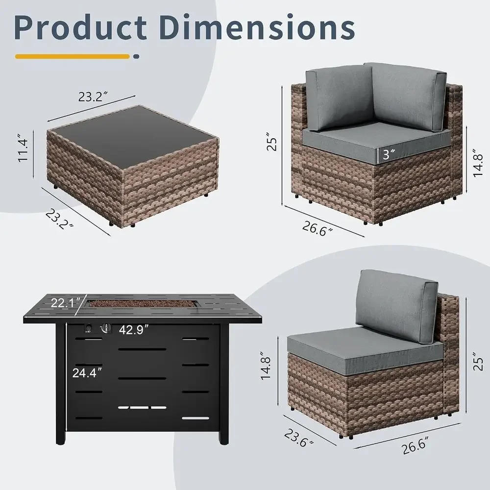 5-teiliges Gartenmöbel-Set für – Outdoor Furniture With Fire Pit Bewertung und Preis
