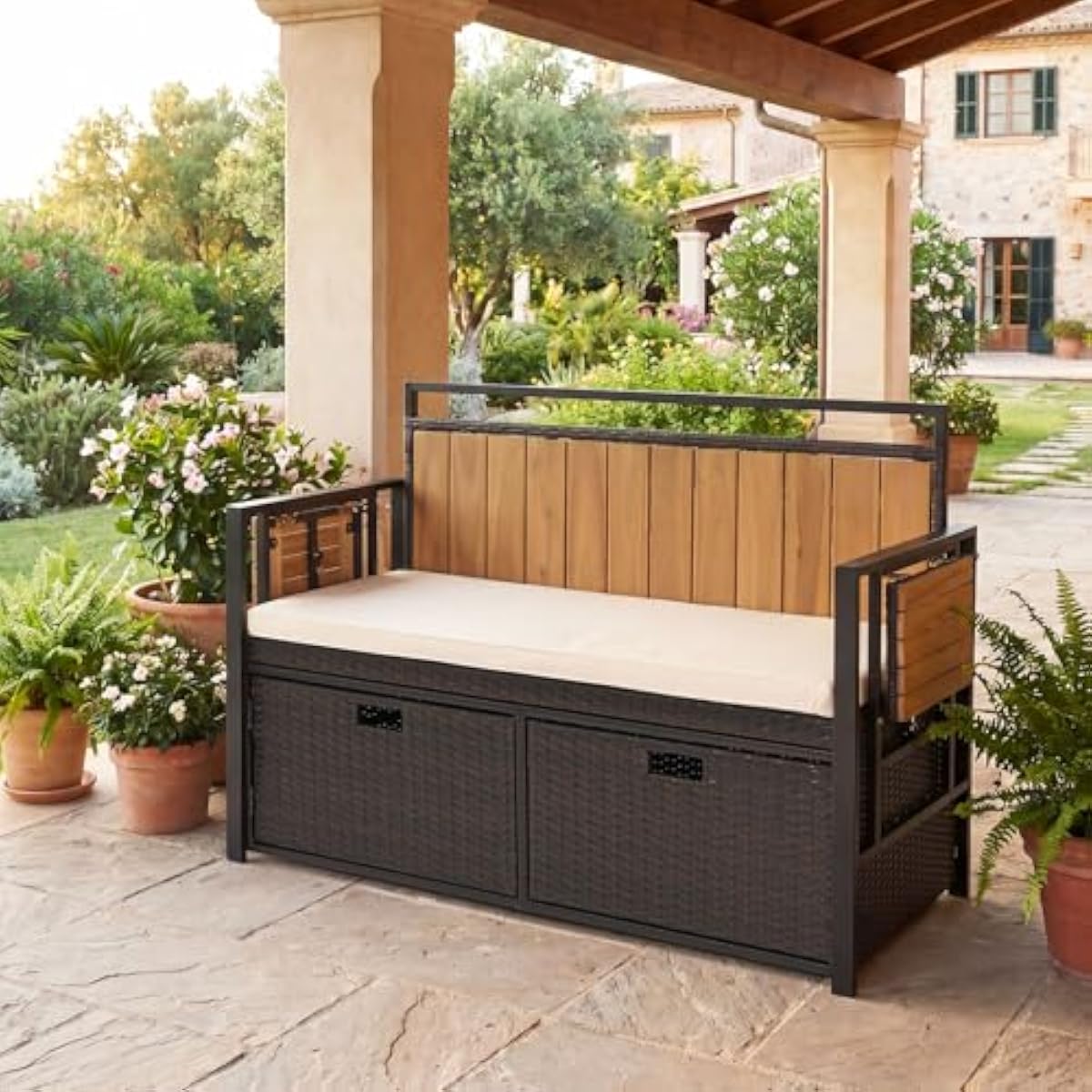 Außen-Lagerhocker mit 2 klappb – Garden Storage Box Bewertung und Preis