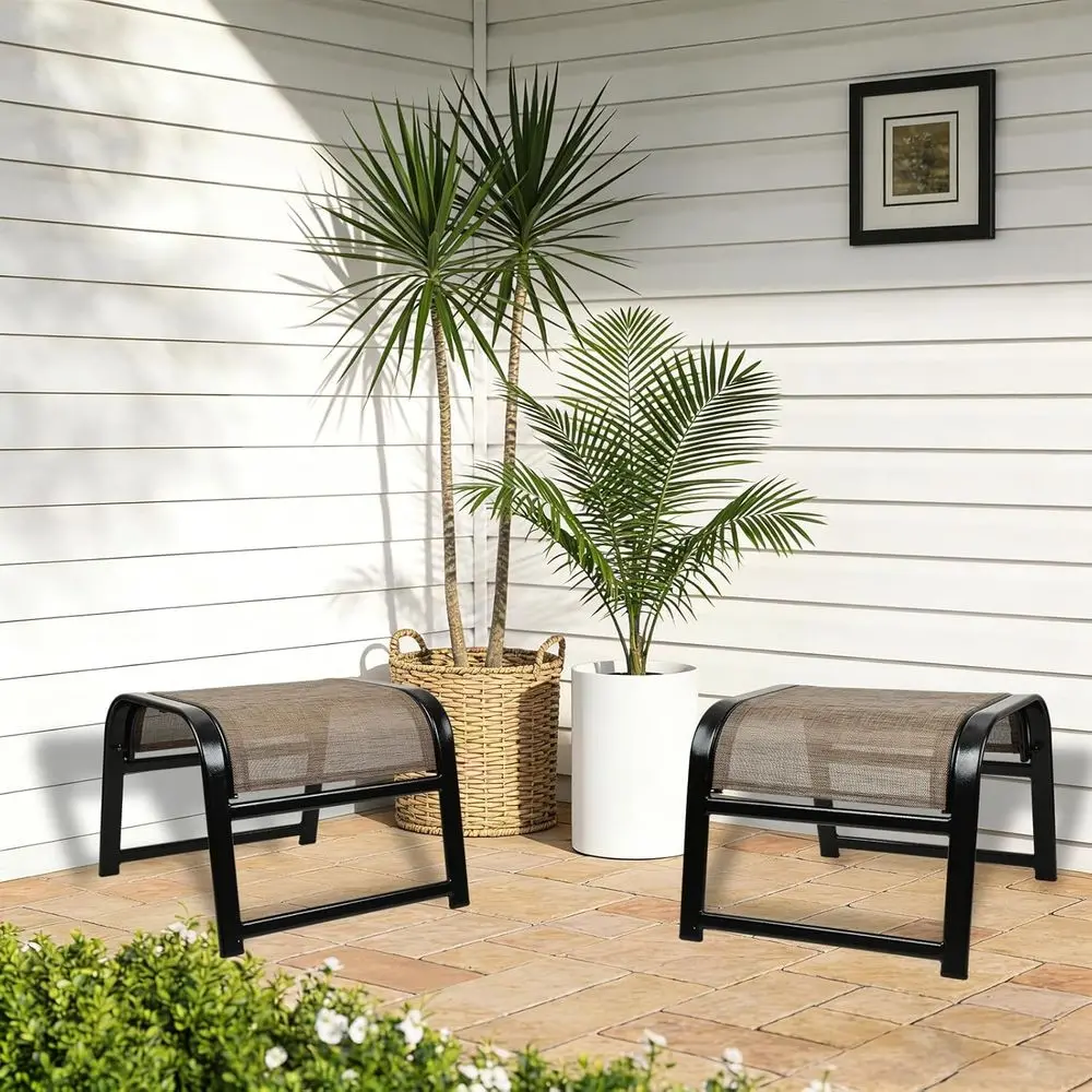 Terrassen-Ottoman-Set, 2-teili – Outdoor Furniture Iron Bewertung und Preis