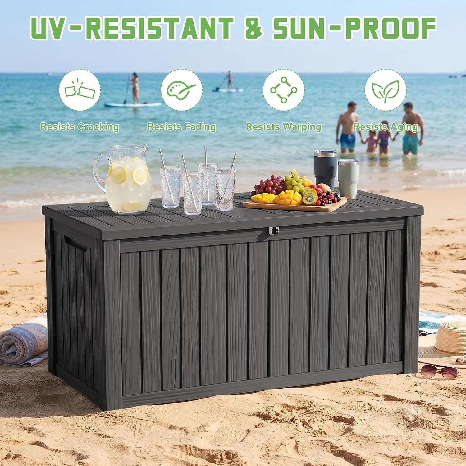 200-Gallonen abschließbare Kun – Outdoor Furniture Cushions Bewertung und Preis