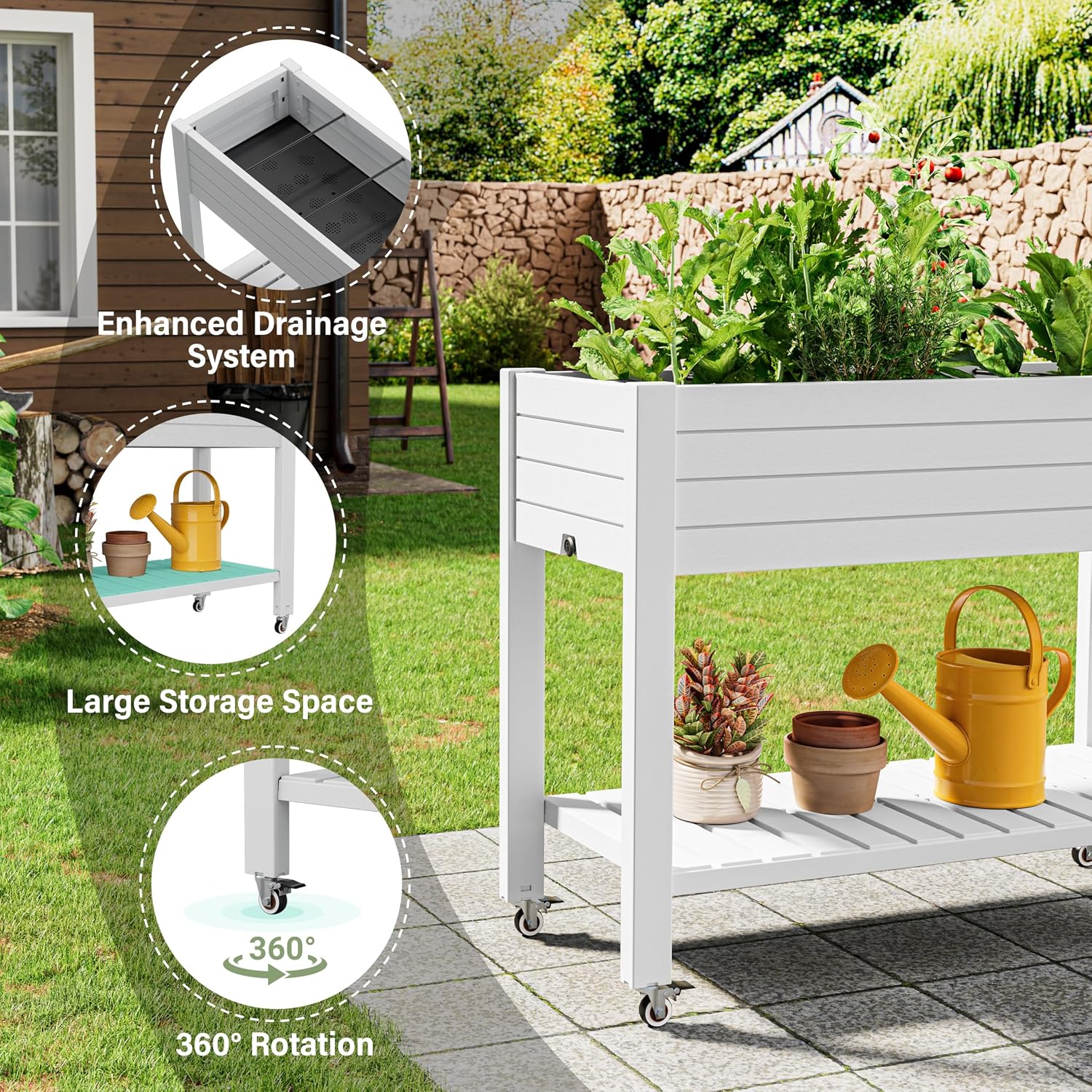 85,6 cm hohes, mobiles Hochbee – Garden Storage Box Bewertung und Preis