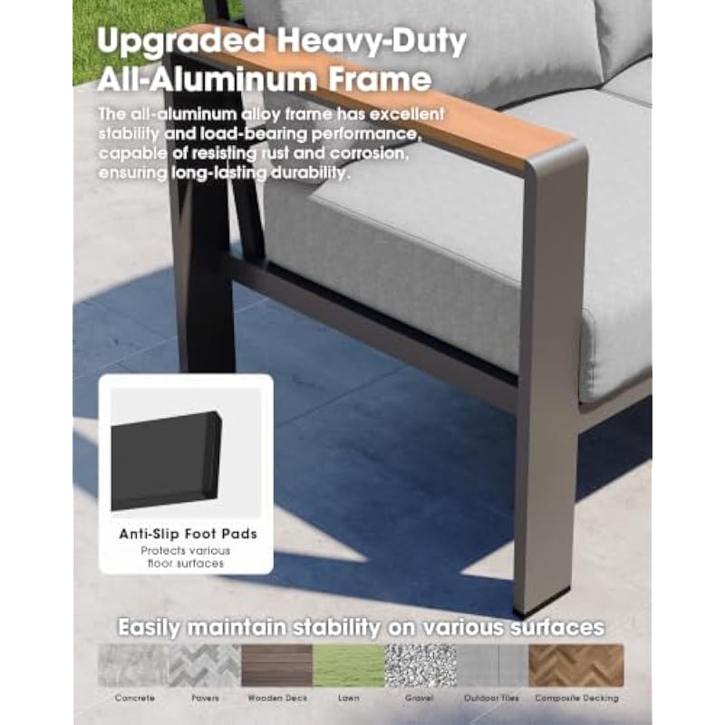Modernes 3-teiliges Outdoor-So – Outdoor Furniture Quick Dry Bewertung und Preis