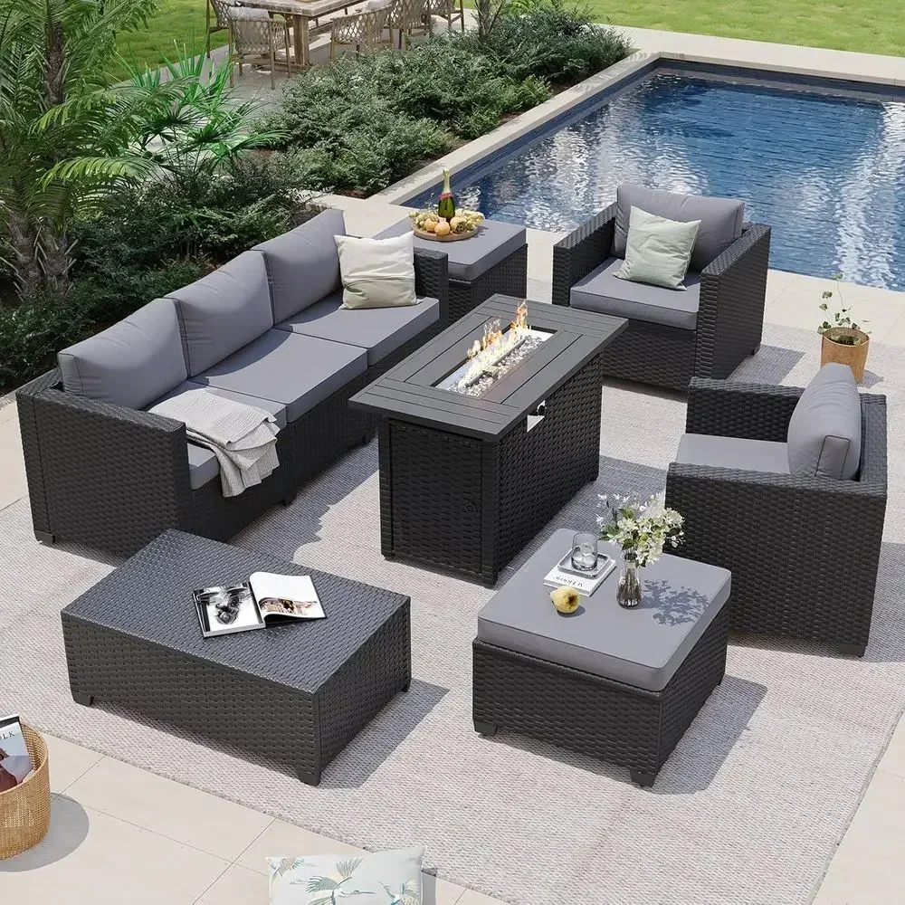 7-teiliges Gartenmöbel-Set für – Outdoor Furniture With Fire Pit Bewertung und Preis